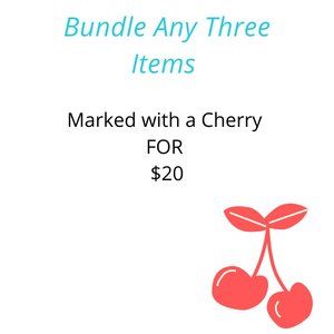 🍒🍒Bundle Any 3 Items Marked with Cherry For $20